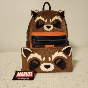 NWT Loungefly Rocket backpack & wallet bundle OG heart logo